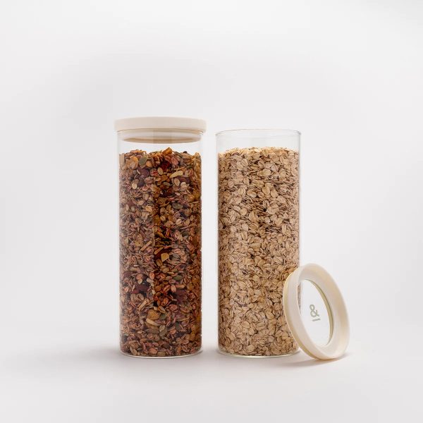 Wategos Glass Pantry Jars - Oat Milk - Image 25