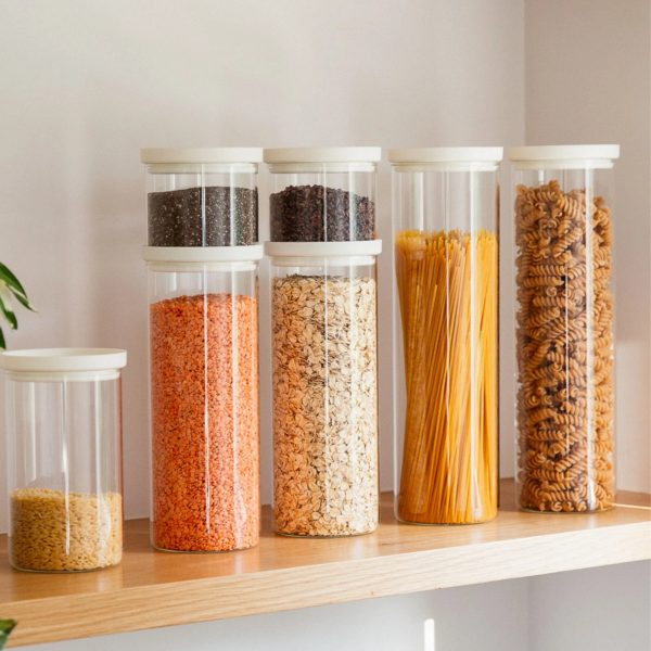 Wategos Glass Pantry Jars - Oat Milk - Image 5