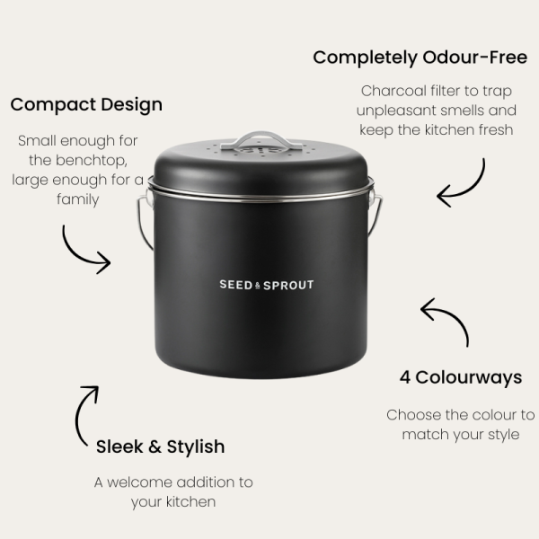 Kitchen Compost Bin | Liquorice - Image 6