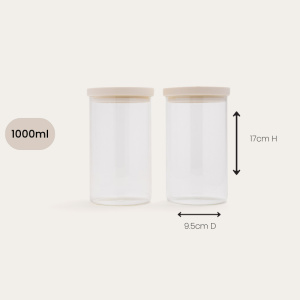 Wategos Glass Pantry Jars - Oat Milk - Image 13