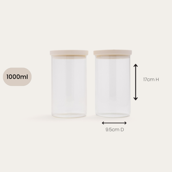Wategos Glass Pantry Jars - Oat Milk - Image 13