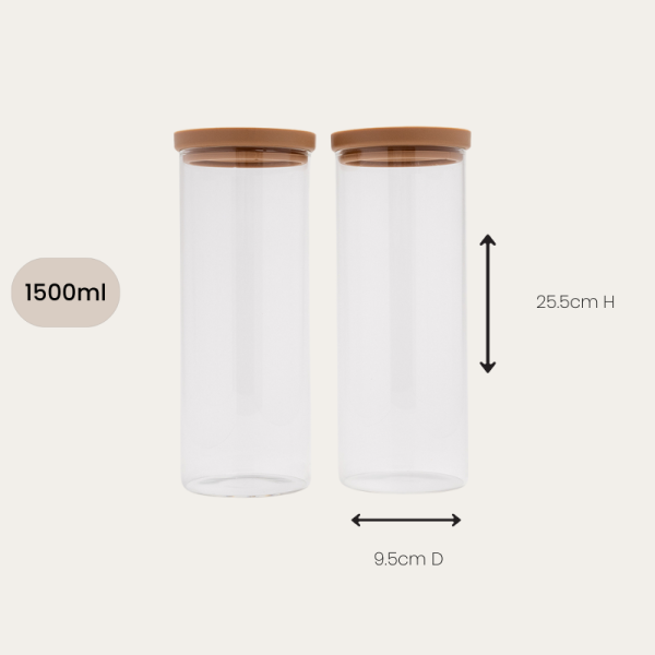 Wategos Glass Pantry Jars - Praline - Image 13