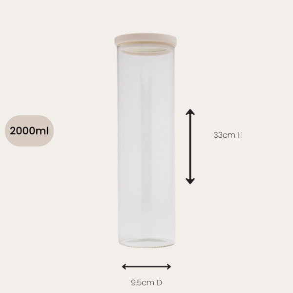Wategos Glass Pantry Jars - Oat Milk - Image 15