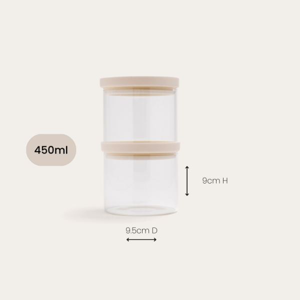 Wategos Glass Pantry Jars - Oat Milk - Image 12