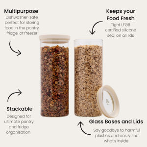 Wategos Glass Pantry Jars - Oat Milk - Image 10