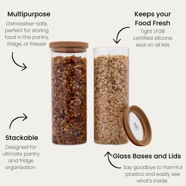 Wategos Glass Pantry Jars - Praline - Image 9