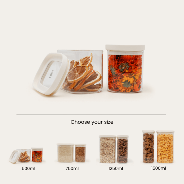 Tallow Glass Pantry Jars | 2pk - Image 4