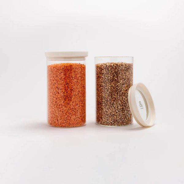 Wategos Glass Pantry Jars - Oat Milk - Image 19
