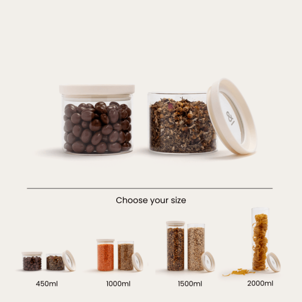 Wategos Glass Pantry Jars - Oat Milk - Image 3
