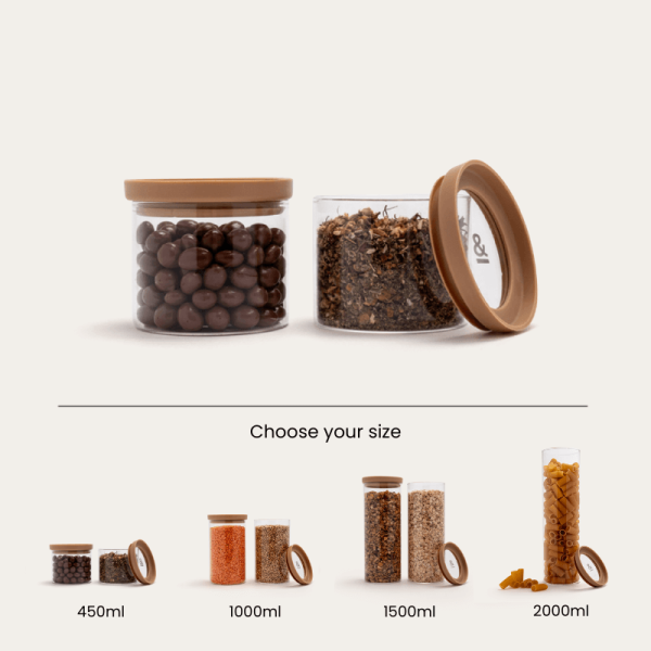 Wategos Glass Pantry Jars - Praline - Image 2