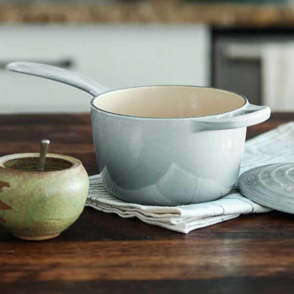 Le Creuset Signature Cast Iron 2.25-quart Sea Salt Saucepan - Image 6