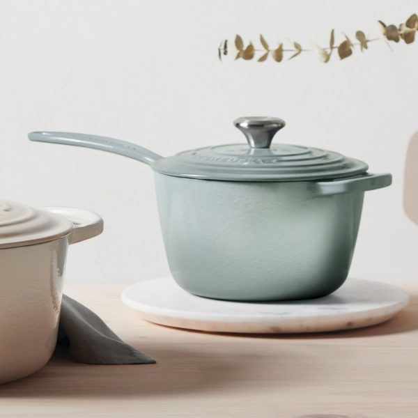 Le Creuset Signature Cast Iron 2.25-quart Sea Salt Saucepan - Image 5