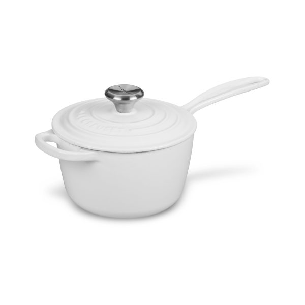 Le Creuset Signature Cast Iron 1.75-quart White Saucepan