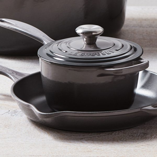 Le Creuset Signature Cast Iron 9 Piece Oyster Cast Iron Cookware Set - Image 5