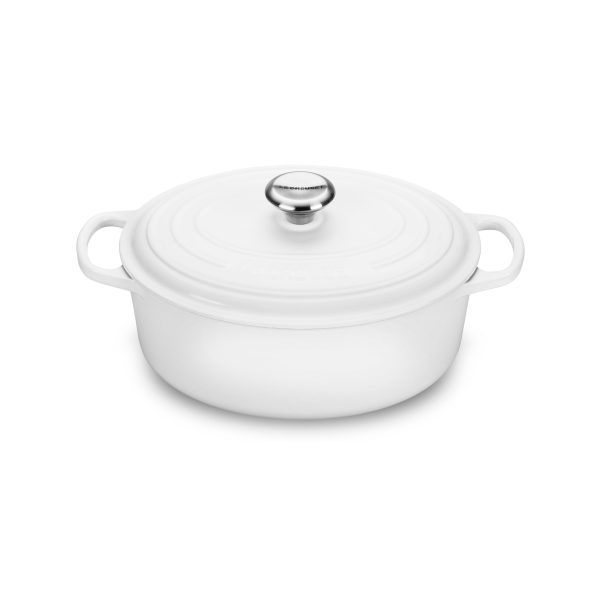 Le Creuset Signature Cast Iron 5-quart White Oval Dutch Oven