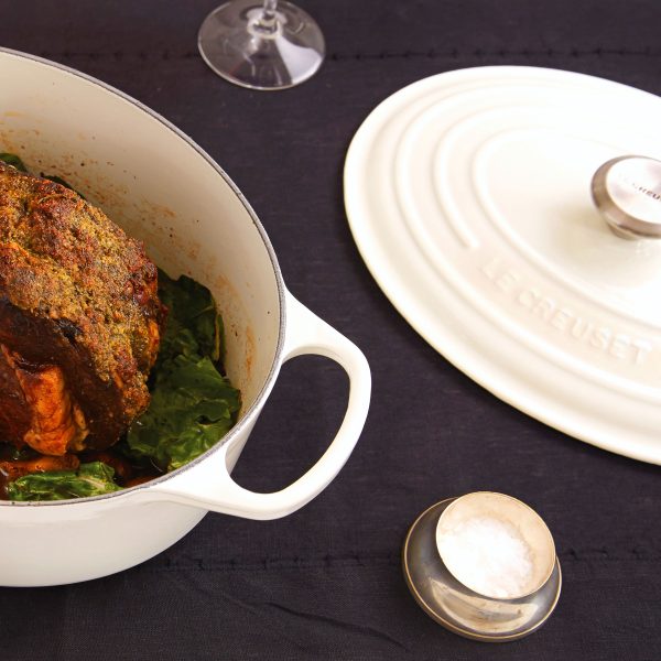 Le Creuset Signature Cast Iron 5-quart White Oval Dutch Oven - Image 7