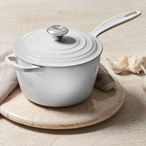 Le Creuset Signature Cast Iron 1.75-quart White Saucepan - Image 3