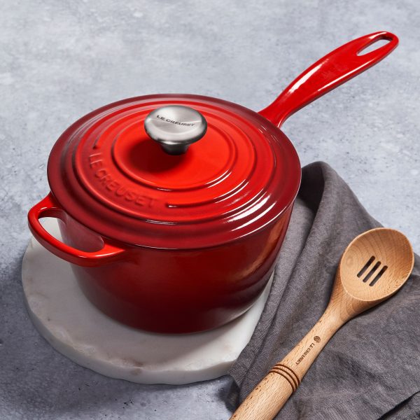 Le Creuset Signature Cast Iron 1.75-quart Cerise Saucepan - Image 2
