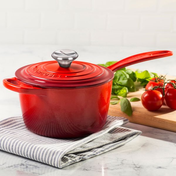 Le Creuset Signature Cast Iron 1.75-quart Cerise Saucepan - Image 4