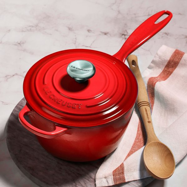 Le Creuset Signature Cast Iron 1.75-quart Cerise Saucepan - Image 6