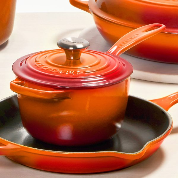 Le Creuset Signature Cast Iron 1.75-quart Flame Saucepan - Image 7