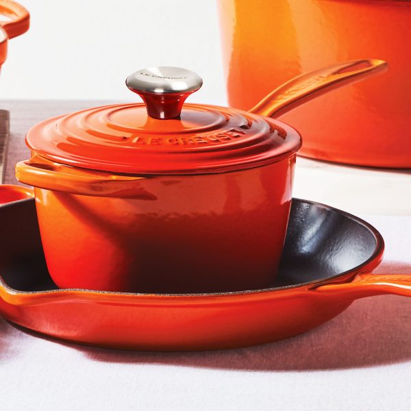 Le Creuset Signature Cast Iron 1.75-quart Flame Saucepan - Image 4