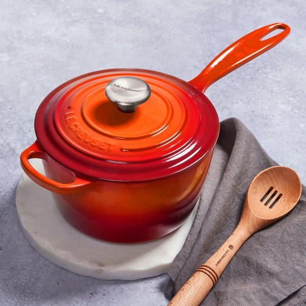 Le Creuset Signature Cast Iron 1.75-quart Flame Saucepan - Image 5