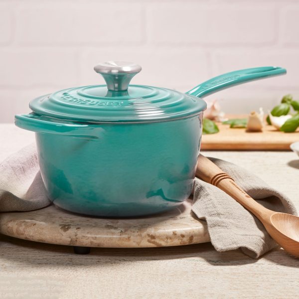 Le Creuset Signature Cast Iron 1.75-quart Caribbean Saucepan - Image 2