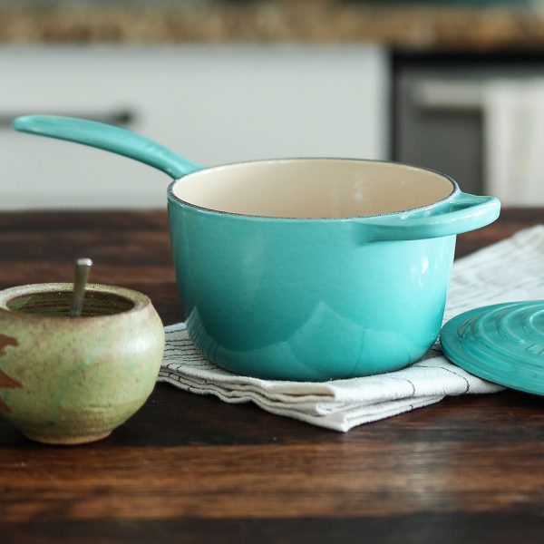 Le Creuset Signature Cast Iron 1.75-quart Caribbean Saucepan - Image 3
