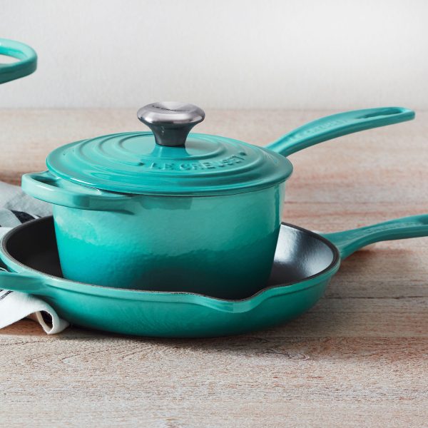 Le Creuset Signature Cast Iron 1.75-quart Caribbean Saucepan - Image 4