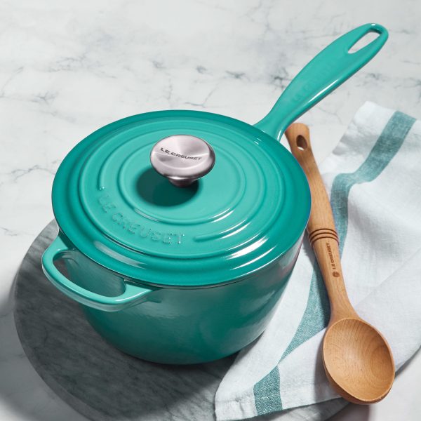 Le Creuset Signature Cast Iron 1.75-quart Caribbean Saucepan - Image 5