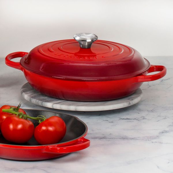 Le Creuset Signature Cast Iron 5-quart Cerise Braiser - Image 2