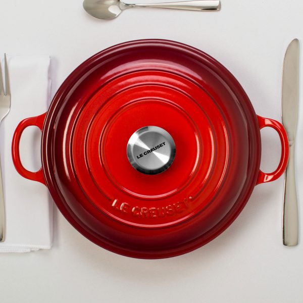 Le Creuset Signature Cast Iron 5-quart Cerise Braiser - Image 4