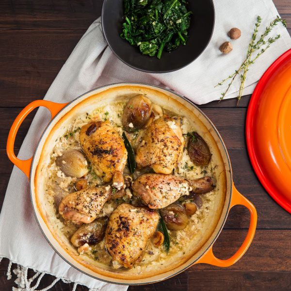 Le Creuset Signature Cast Iron 5-quart Flame Braiser - Image 4
