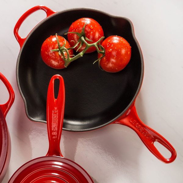 Le Creuset Signature Cast Iron 10.25" Cerise Skillet - Image 4