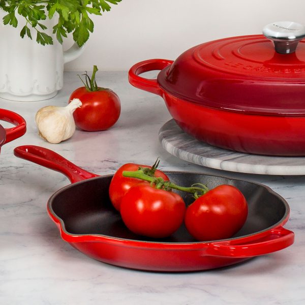 Le Creuset Signature Cast Iron 10.25" Cerise Skillet - Image 6