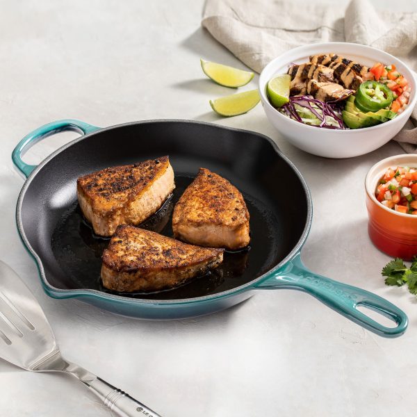 Le Creuset Signature Cast Iron 10.25" Caribbean Skillet - Image 6