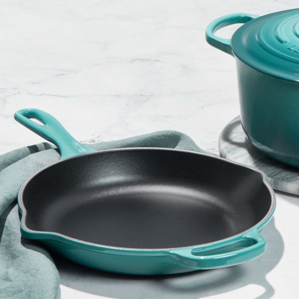 Le Creuset Signature Cast Iron 11.75" Caribbean Skillet - Image 4