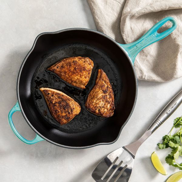 Le Creuset Signature Cast Iron 11.75" Caribbean Skillet - Image 7
