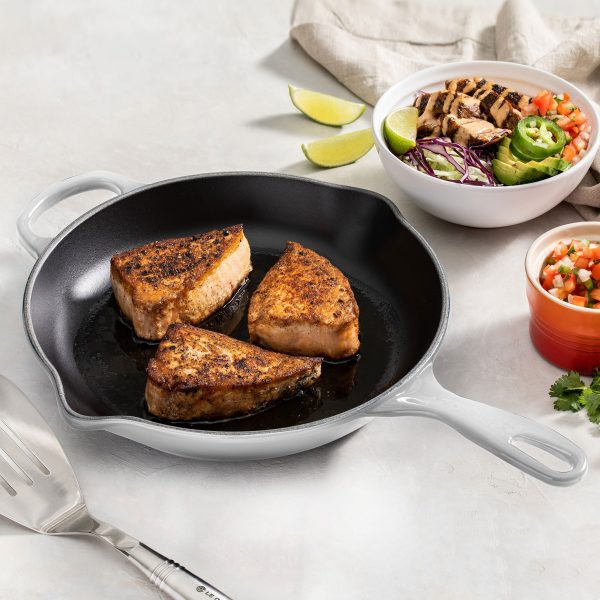 Le Creuset Signature Cast Iron 10.25" White Skillet - Image 2