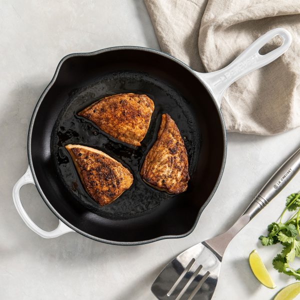 Le Creuset Signature Cast Iron 10.25" White Skillet - Image 7