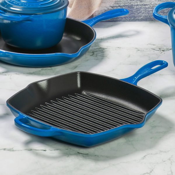 Le Creuset Signature Cast Iron 10.25" Marseille Square Grill Pan - Image 7