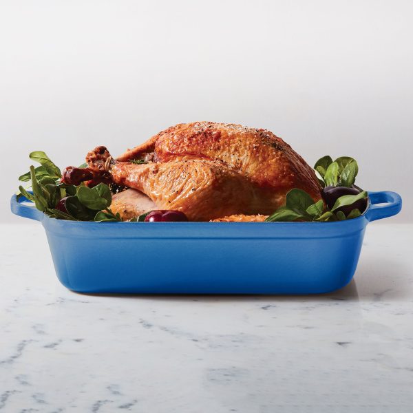 Le Creuset Signature Cast Iron 12.75" x 9.75" Marseille Roasting Pan - Image 3