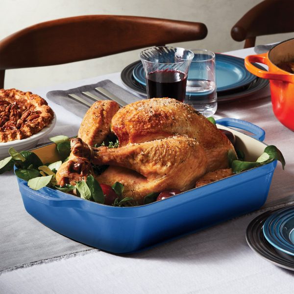 Le Creuset Signature Cast Iron 12.75" x 9.75" Marseille Roasting Pan - Image 7