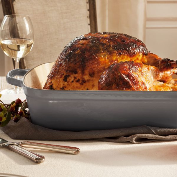 Le Creuset Signature Cast Iron 12.75" x 9.75" Oyster Roasting Pan - Image 5