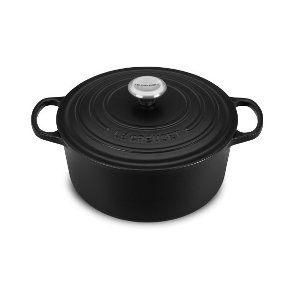 Le Creuset Signature Cast Iron 5.5-quart Licorice Round Dutch Oven