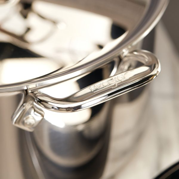 All-Clad d3 Stainless 4-quart Saucepan with Helper Handle - Image 3