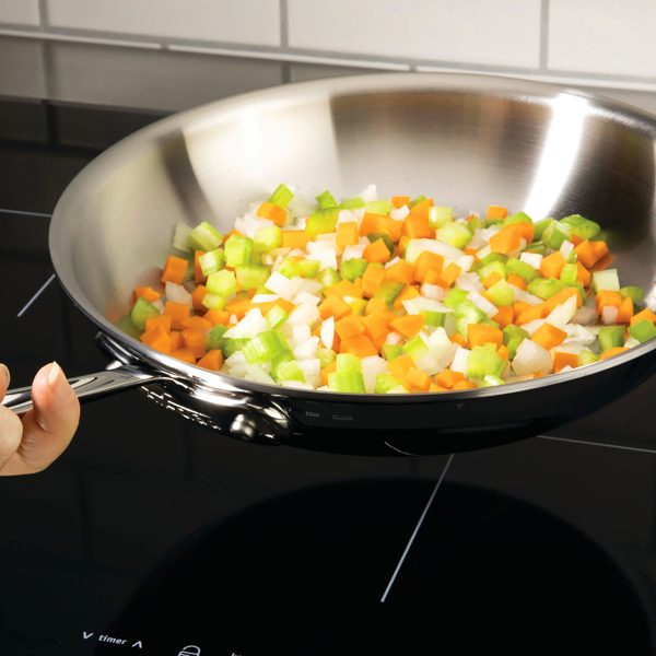 All-Clad d3 Stainless 10" Fry Pan with Lid - Image 6