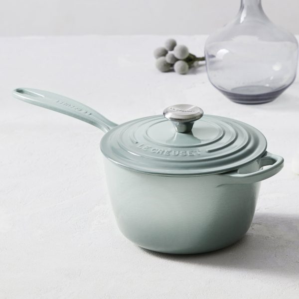 Le Creuset Signature Cast Iron 1.75-quart Sea Salt Saucepan - Image 6
