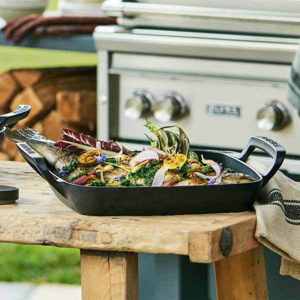 Le Creuset Alpine Outdoor Cast Iron 12" Square Grill Basket - Image 4